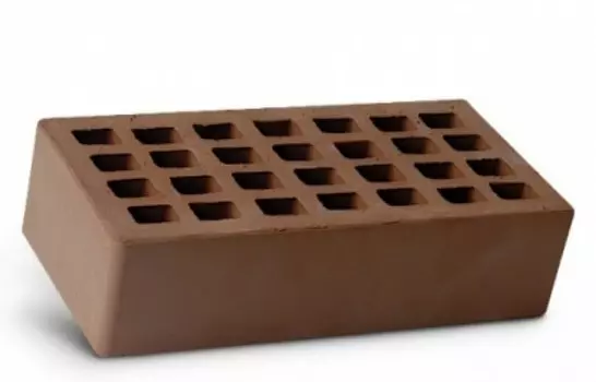 Кирпич 250х120х65 мм, Кирпич облицовочный одинарный гладкий (коричневый)