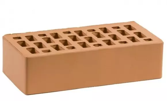 Кирпич 250х120х65 мм, Кирпич облицовочный одинарный гладкий (абрикос)