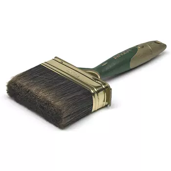 Кисть 100 мм, плоская с пластиковой рукояткой и искусственной щетиной