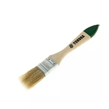 Кисть 25 мм, плоская с деревянной рукояткой и смешанной щетиной