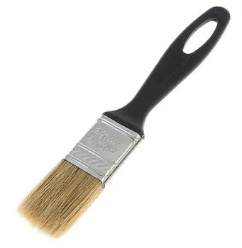 Кисть 25 мм, плоская с пластиковой рукояткой и искусственной щетиной