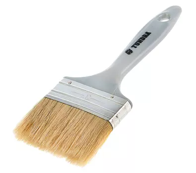 Кисть 40 мм, плоская с пластиковой рукояткой и натуральной щетиной