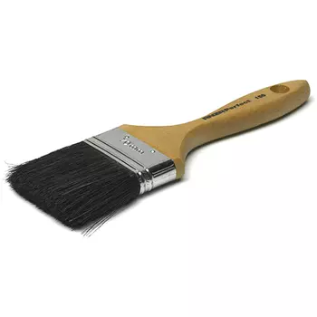 Кисть 70 мм, плоская с деревянной рукояткой и натуральной щетиной