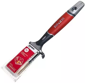 Кисть Anza, 35 мм, плоская с прорезиненной рукояткой и искусственной щетиной