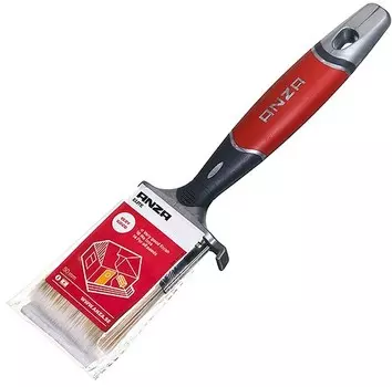 Кисть Anza, 50 мм, плоская с прорезиненной рукояткой и искусственной щетиной