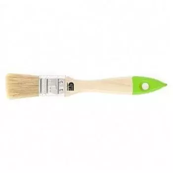 Кисть плоская, 1,0" (25 мм), натуральная щетина, деревянная ручка, Стандарт, "СИБРТЕХ" /82261