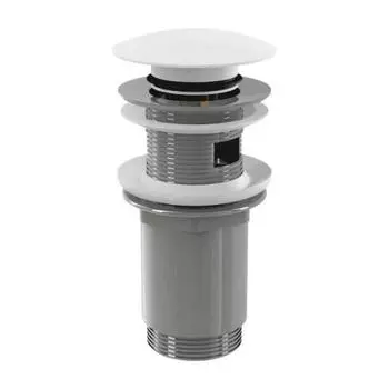 Клапан донный для умывальника латунь 1 1/4" с переливом слив "клик-клак", пробка D=66мм Alca Plast A392C