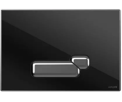 Клавиша смыва Cersanit Actis черное стекло