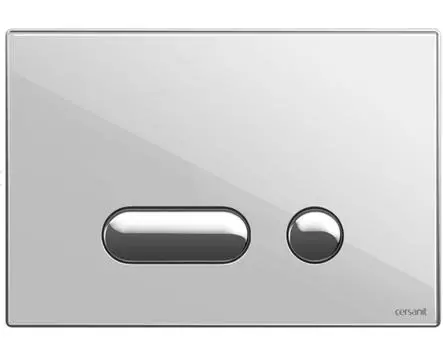 Клавиша смыва Cersanit Intera белое стекло