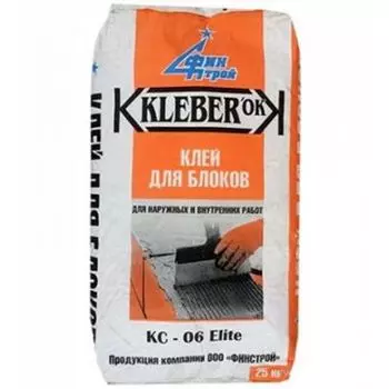 Клей для блоков KLEBERok КC-06 ELITE Финстрой 25 кг