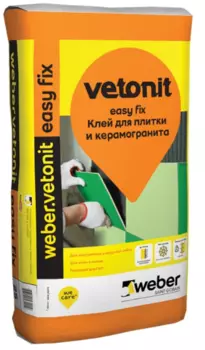 Клей для плитки и керамогранита Weber Vetonit Easy Fix 25 кг
