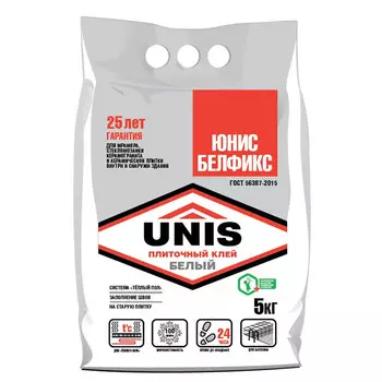 Клей для плитки Unis Белфикс 5 кг