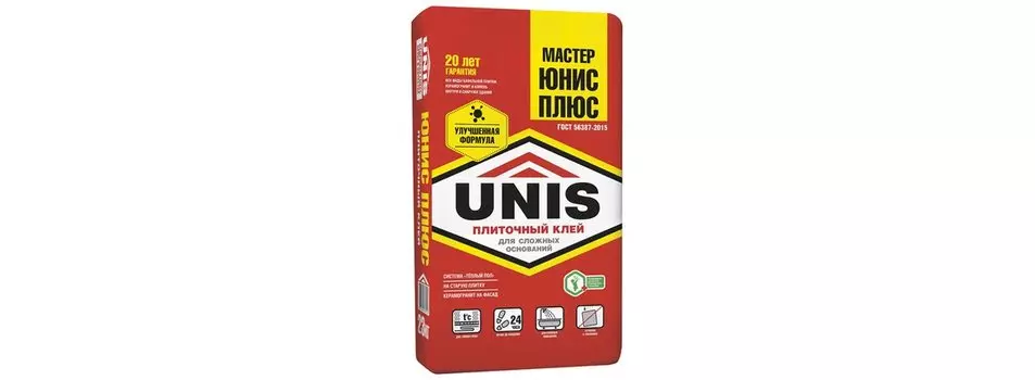 Клей для плитки Unis Plus Gold 23 кг