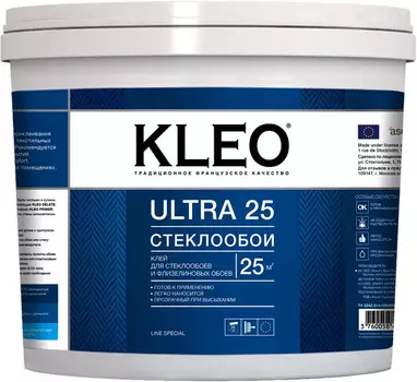 Kleo Ultra 25, 5 кг, Клей для стеклообоев готовый