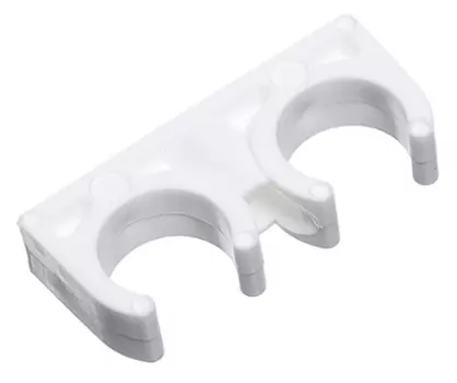 Клипсы для полипропиленовых труб двойные РТП D20 мм