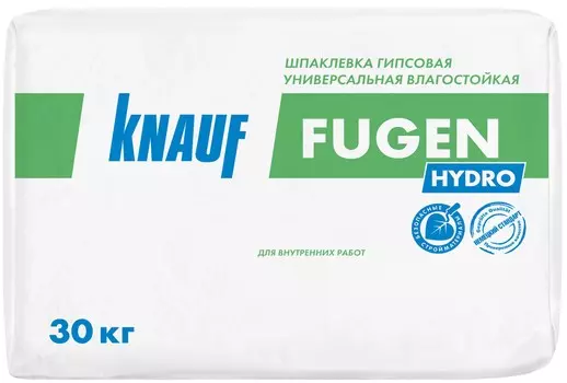 Knauf Фуген Гидро 30 кг, Шпатлевка гипсовая влагостойкая (серая)