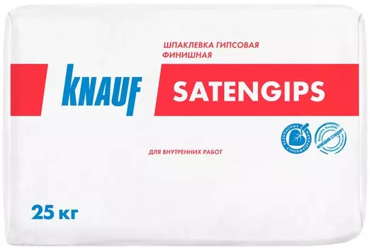 Knauf Сатенгипс 25 кг, Шпатлевка гипсовая финишная (серая)