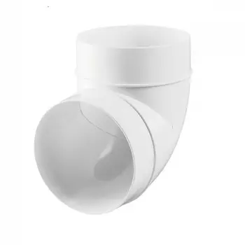 Колено для круглых каналов Vents Пластивент 222 90 градусов D125 мм