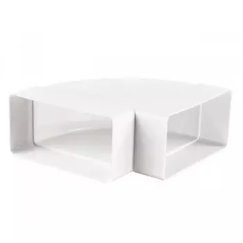 Колено горизонтальное для плоских вентиляционных каналов Vents Пластивент 7271 120х60 мм