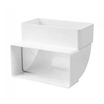 Колено вертикальное для плоских вентиляционных каналов Vents Пластивент 7272 120х60 мм