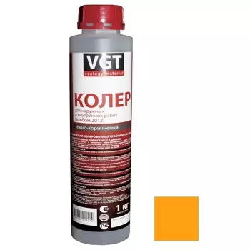 Колер-краска VGT ВД-АК-1180 желтая 1 кг