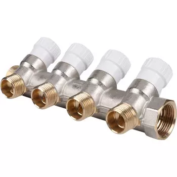 Коллектор распределительный Stout SMB 6851 341204 на 4 выхода 1/2 дюйма