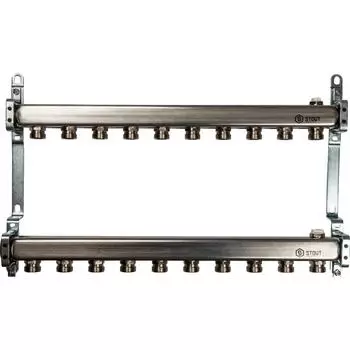 Коллектор распределительный Stout SMS 0923 000010 на 10 контуров для радиаторной разводки