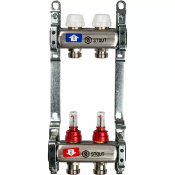 Коллектор Stout SMS 0917 000002 с расходомерами 2 выхода