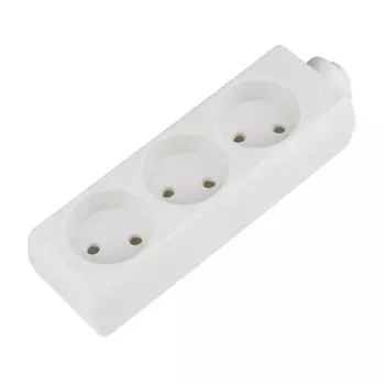 Колодка удлинителя Uniel K-CP3-10 White 3 розетки без заземления 2200 Вт