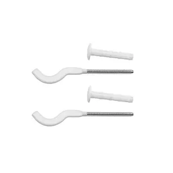 Комплект плоских кронштейнов с дюбелями Royal Thermo белый 7.2х170 мм