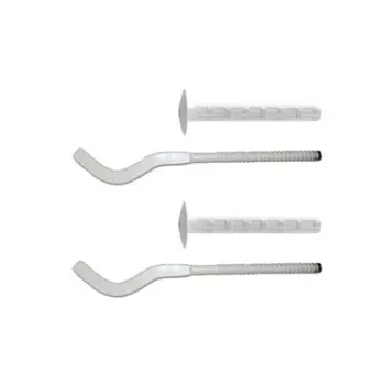 Комплект плоских кронштейнов с дюбелями Royal Thermo серебристый 7.2х170 мм