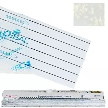 Комплект реечных потолков Cesal S-150 511 (белый мрамор), 2.5х1 м