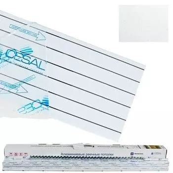 Комплект реечных потолков для туалетной комнаты Cesal S-100 C01 жемчужно-белый 1.35х0.9 м