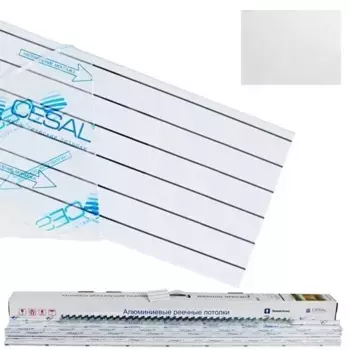 Комплект реечных потолков для ванной комнаты Cesal S-150 3306 (белый матовый), 1.7x1.7 м