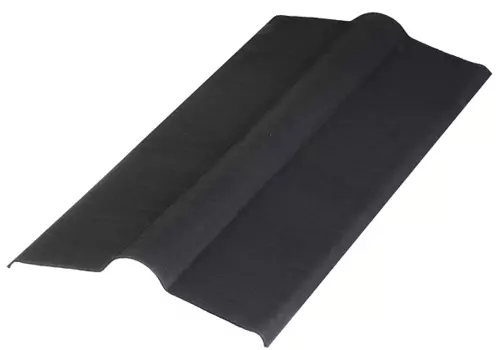 Конек для ондулина черный 1000х500 мм