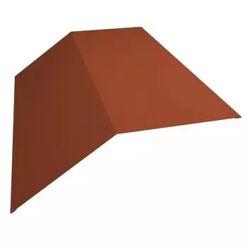 Конек плоский Grand Line Satin Ral 8004 190х190 мм резка