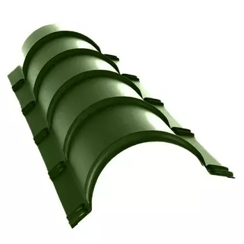 Конек полукруглый малый Grand Line Atlas Ral 6020 резка