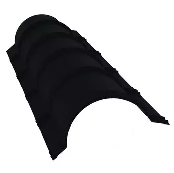 Конек полукруглый малый Grand Line Atlas Ral 9005 резка