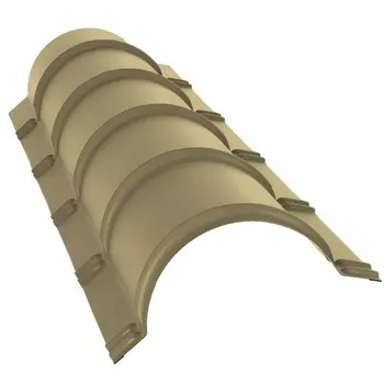 Конек полукруглый малый Grand Line Pe Ral 1014 резка