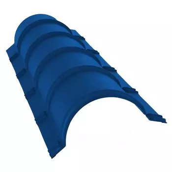 Конек полукруглый малый Grand Line Velur20 Ral 5005 резка