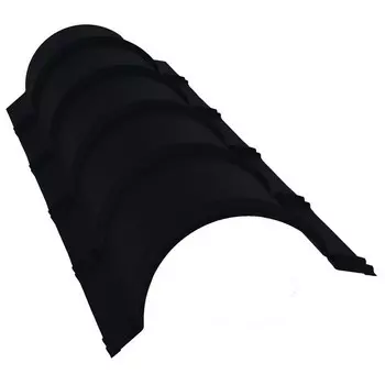 Конек полукруглый малый Grand Line Velur20 Ral 9005 резка