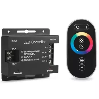 Контроллер Gauss для RGB 288W с сенсорным пультом управления цветом черный