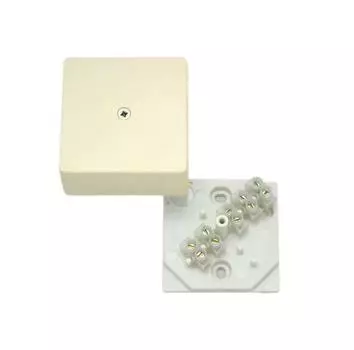 Коробка распределительная ОП 60х60х30мм с клемм. бел. HEGEL КРК2701