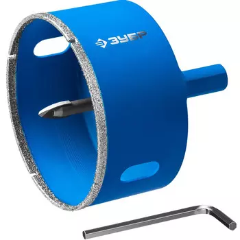 Коронка алмазная по кафелю и стеклу Зубр Профессионал 29850-73 Р60 73 мм