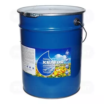 Krafor ПФ-115 20 кг, Эмаль алкидная универсальная (жёлтая)