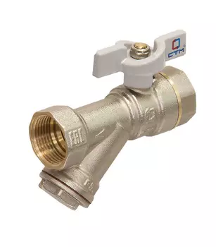 Кран шаровой 1/2" ВР с фильтром бабочка