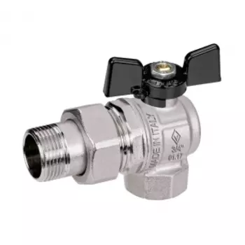 Кран шаровой BUGATTI JER ВН/НP угловой с полусгоном ручка-бабочка 1 16/4 серия 800
