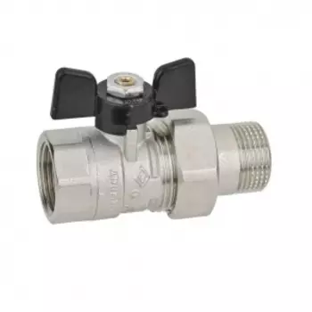 Кран шаровой BUGATTI OR угловой с полусгоном ВН/НP ручка-бабочка 3/4 32/8 серия 650