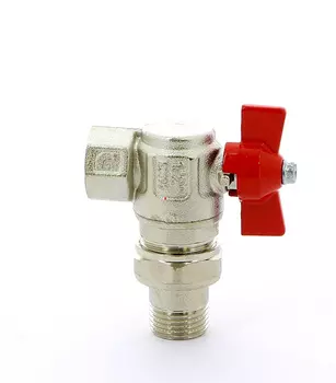 Кран шаровой Itap 1/2" ВР-НР угловой с полусгоном бабочка