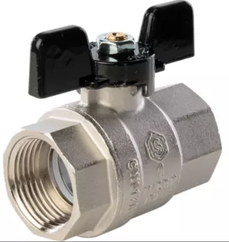 Кран шаровой латунный Stout 1" D15 мм бабочка